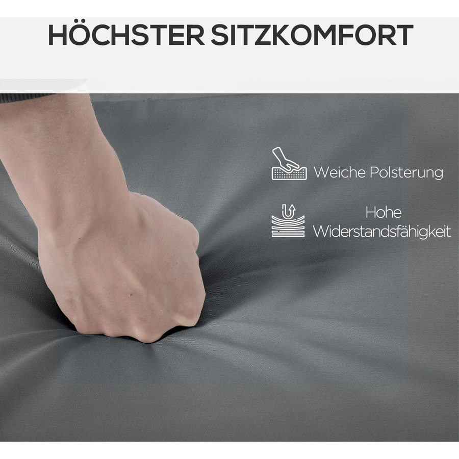 Outsunny Stuhlauflage mit 180g? Polyester grau
