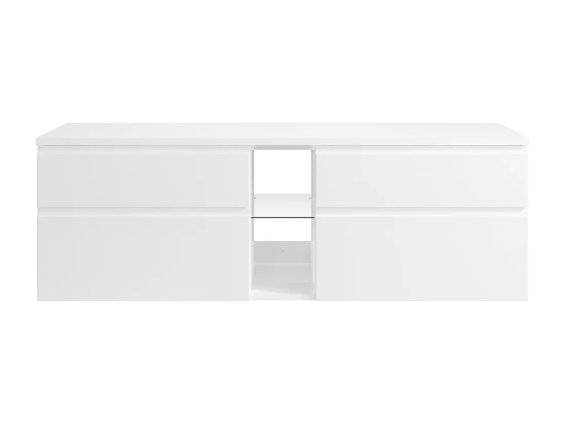 Meuble sous vasque suspendu - Blanc - 150 cm - MAGDALENA II