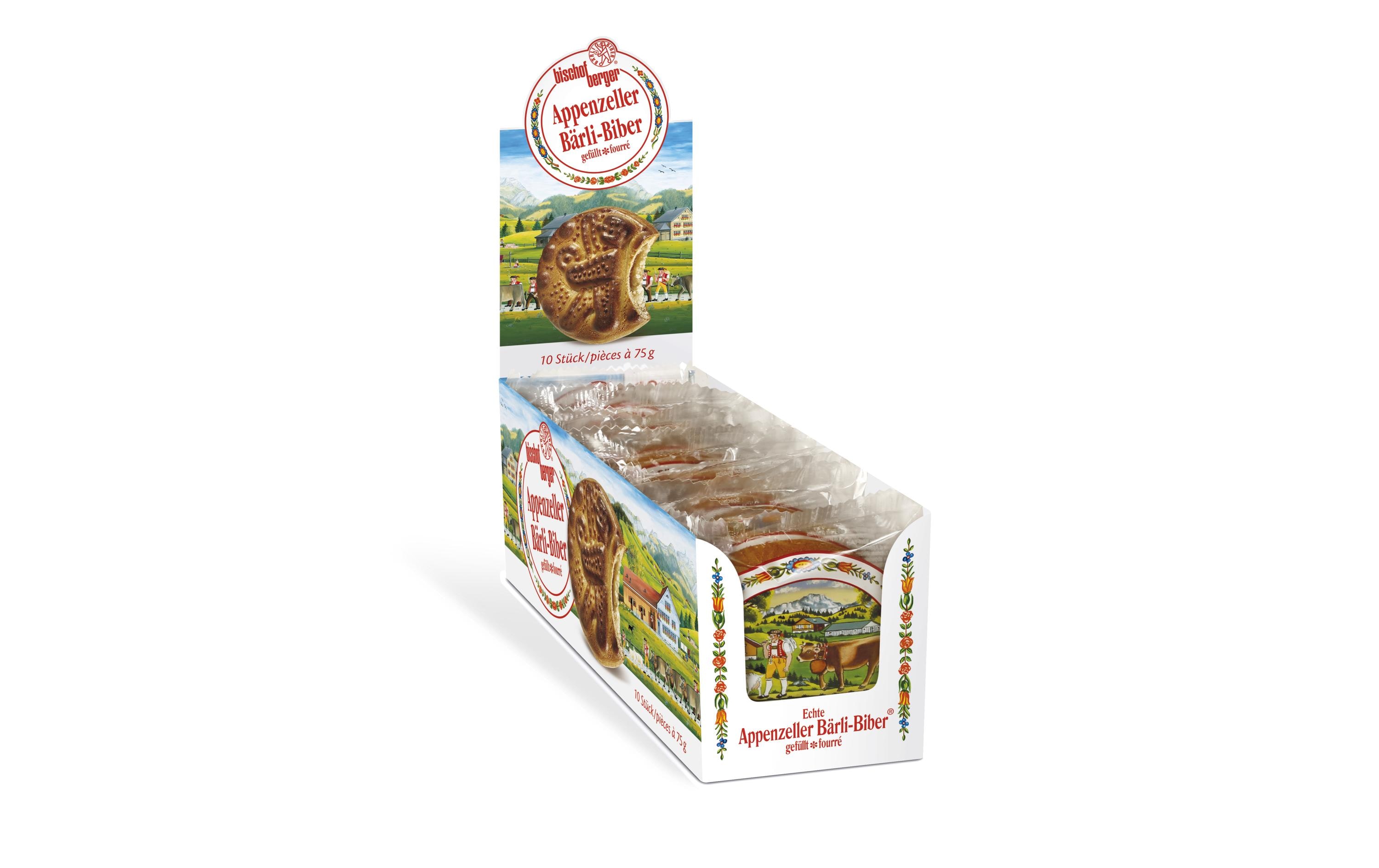 Gebäck Appenzeller Bärli – Biber 10 x 75 gGebäckspezialität aus dem Appenzell