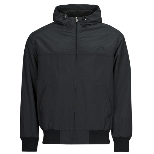 Superdry - SURPLUS NYLON HOODED BOMBER - Noir