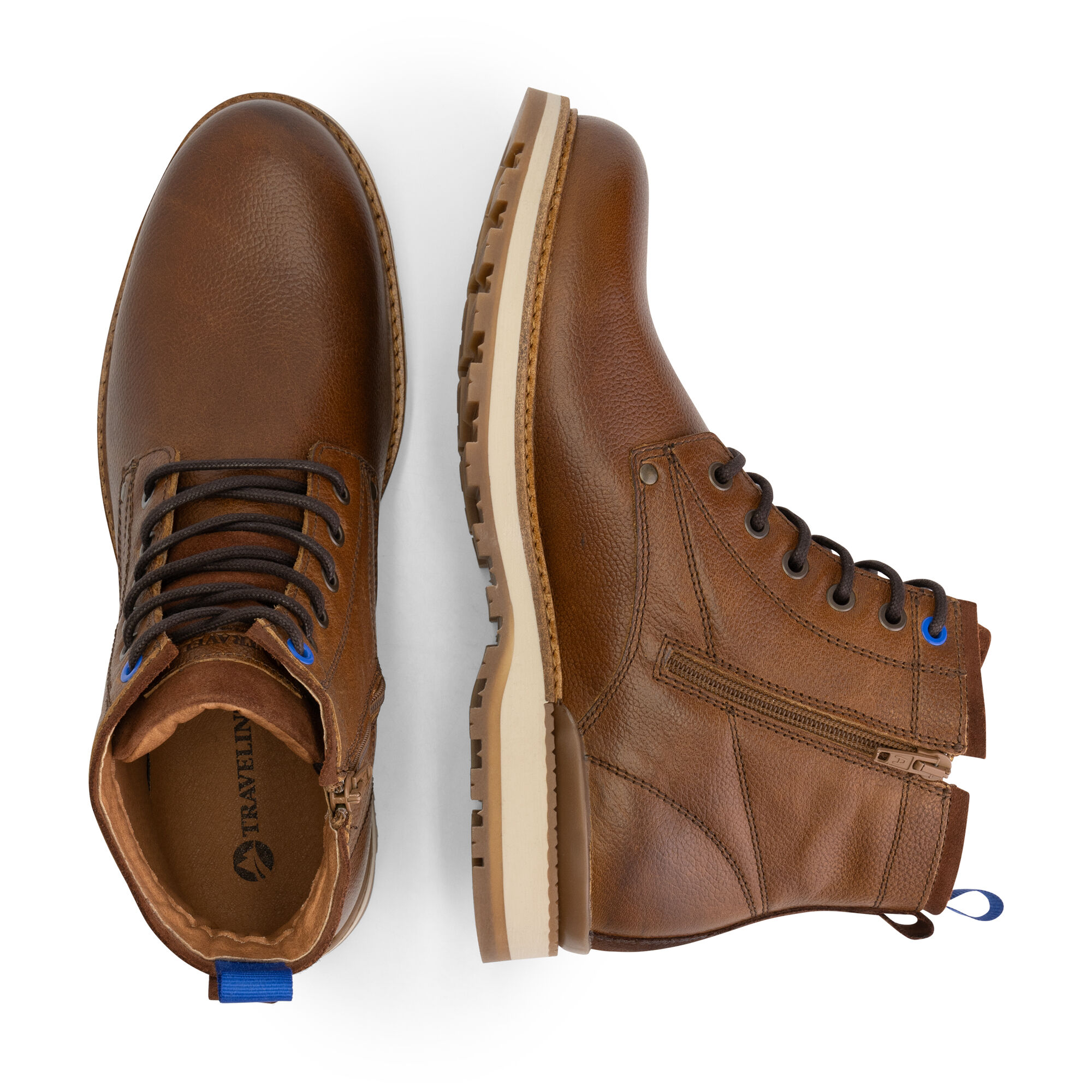 Travelin' HR Malling - Veterschoenen - Cognac - 40