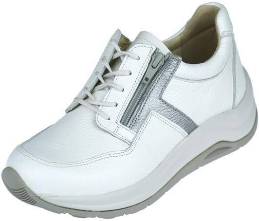 Wolky Comfortabele Leren Sneaker met Metallic Accents White Dames