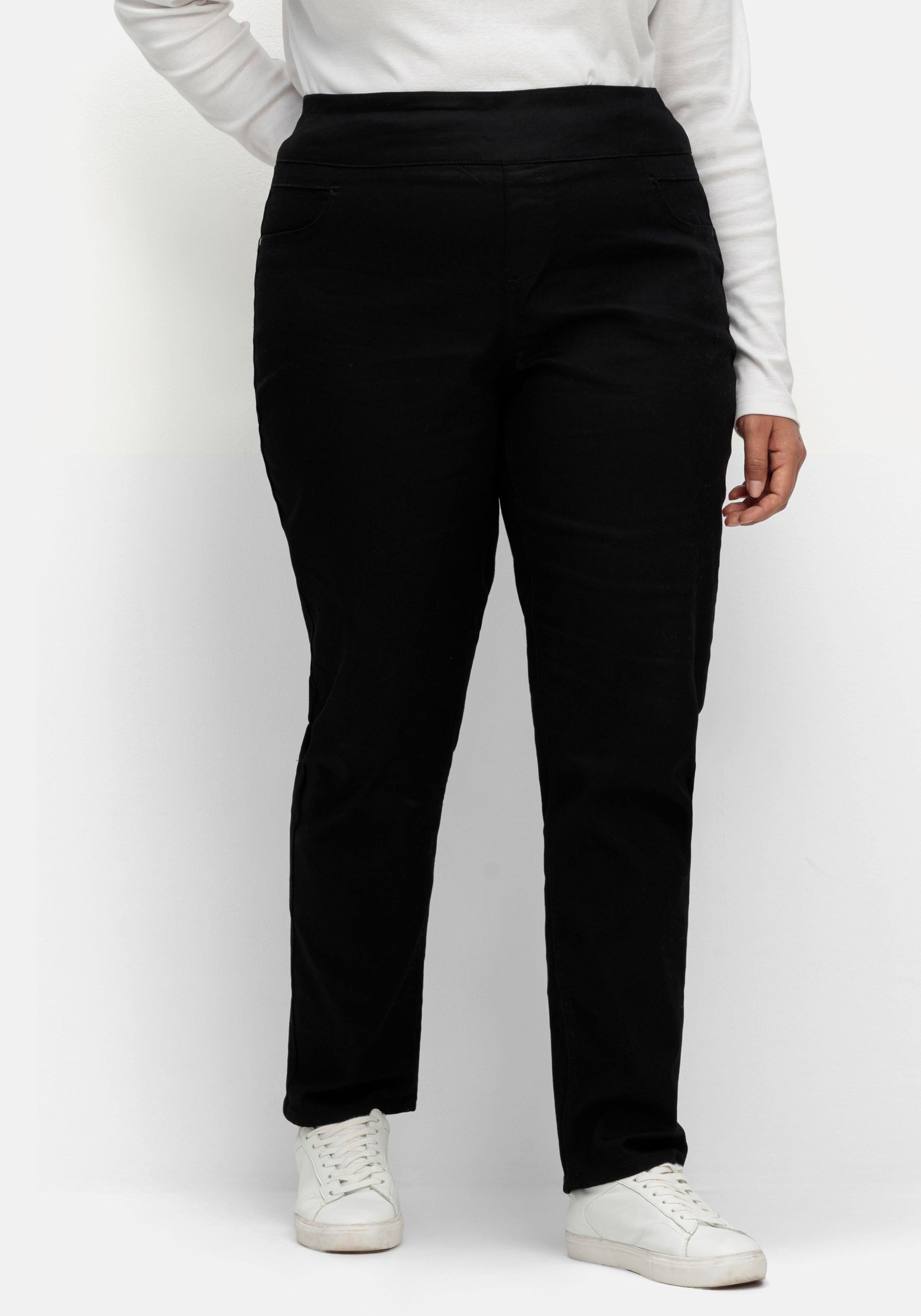 Gerade Hose mit hohem Rundum-Dehnbund