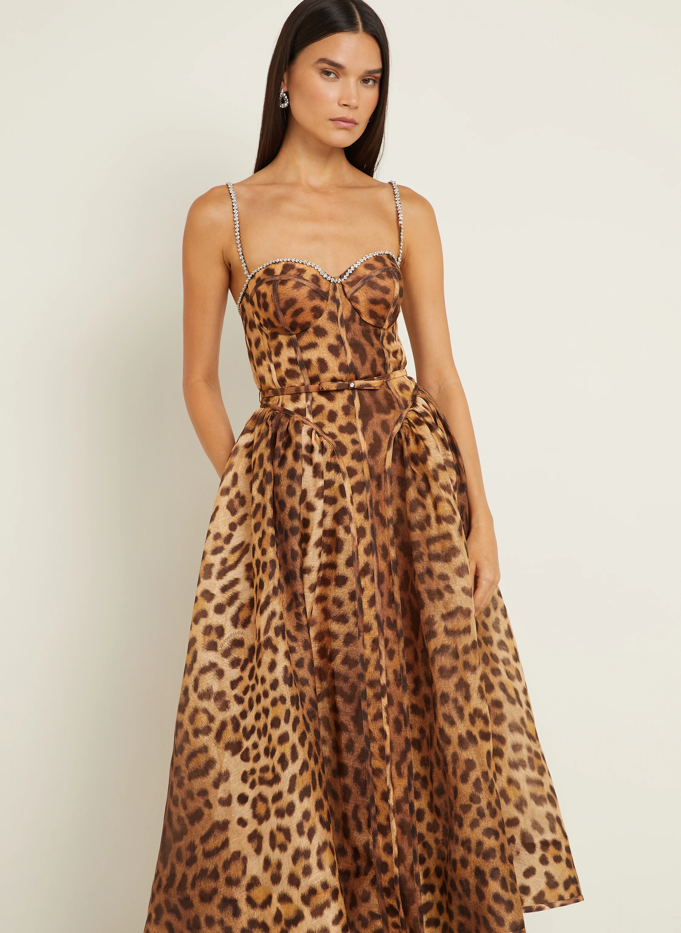 ZIMMERMANN Kleid CRUSH mit Leinen und Seide