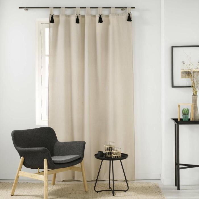 RIDEAU PASSANTS 140X240CM UNI CYRINE