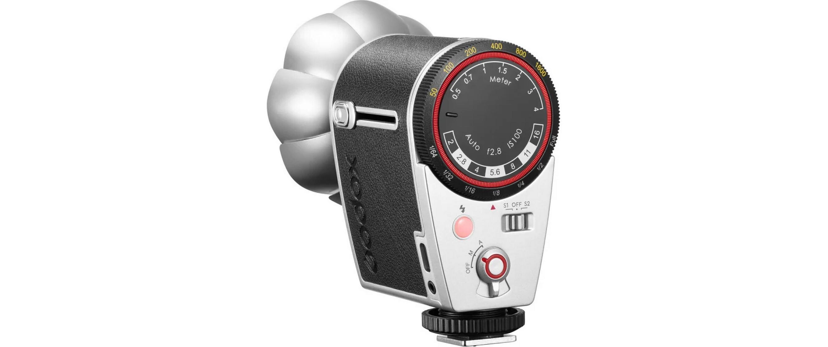Blitzgerät Lux Cadet Retro<br>Retro-Kamerablitz mit flexibler Steürung und vielseitigen Blitzmodi