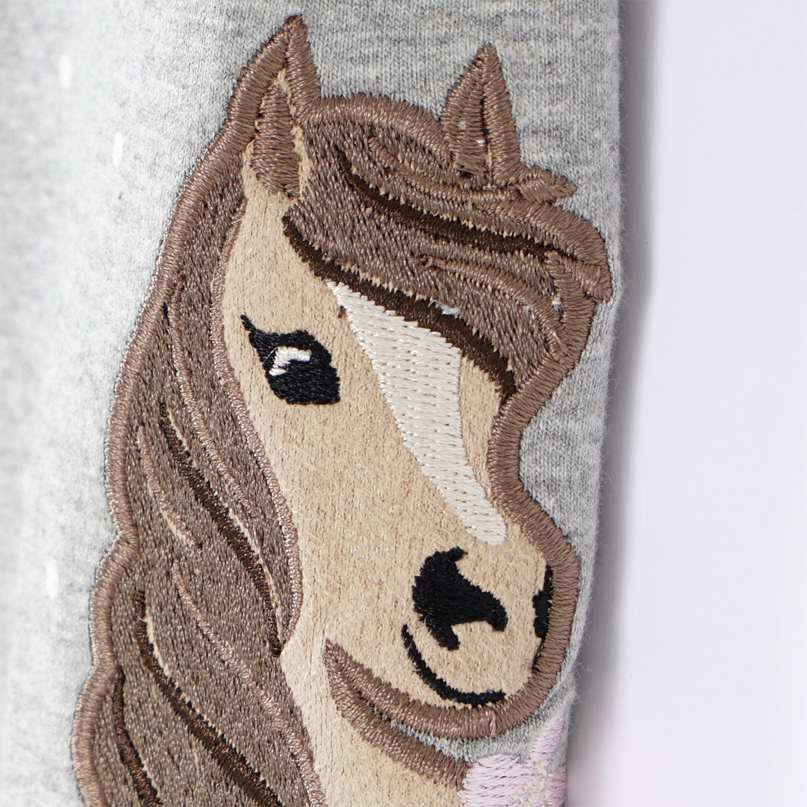 Topolino Mädchen Leggings mit Pferde-Applikation hellgrau
