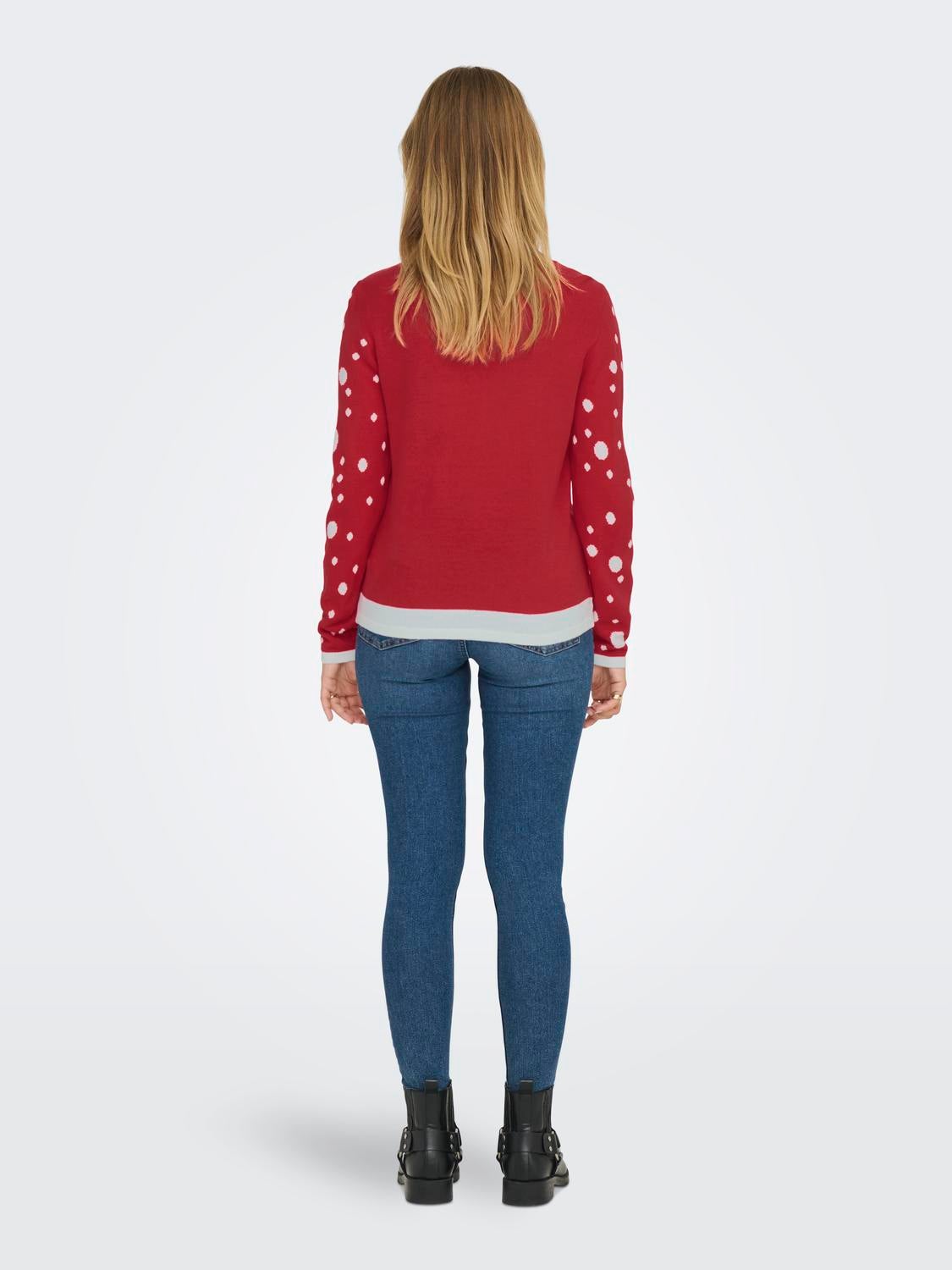 JDYLUCIA Strickpullover True Red