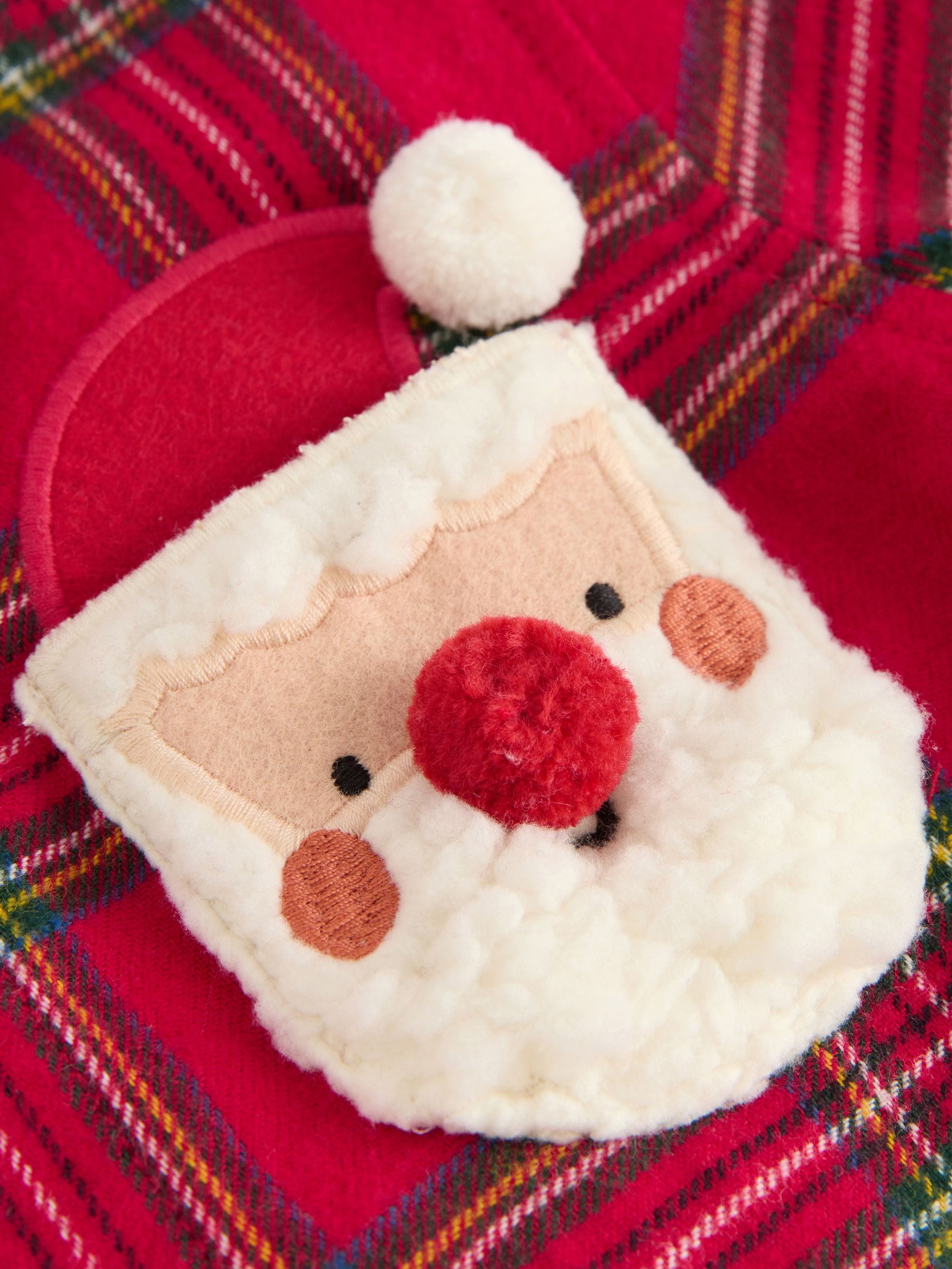 Rood met Schotse ruit - Long Sleeve Christmas Check Character Shirt (3mths-10yrs)
