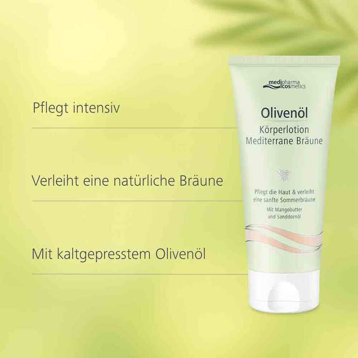 Olivenöl Körperlotion Mediterrane Bräune, 200 ml