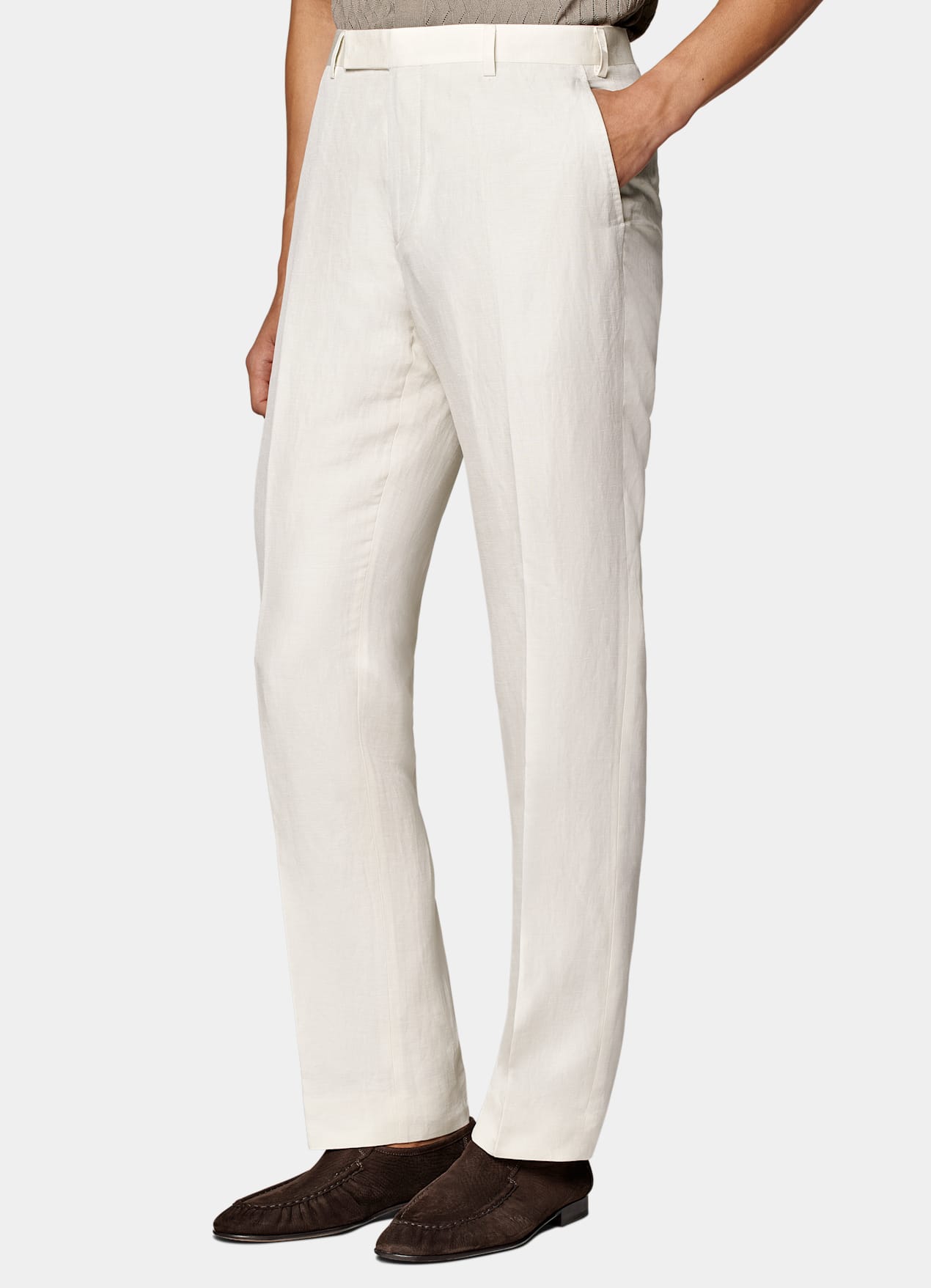 Costume Havana coupe Tailored blanc cassé