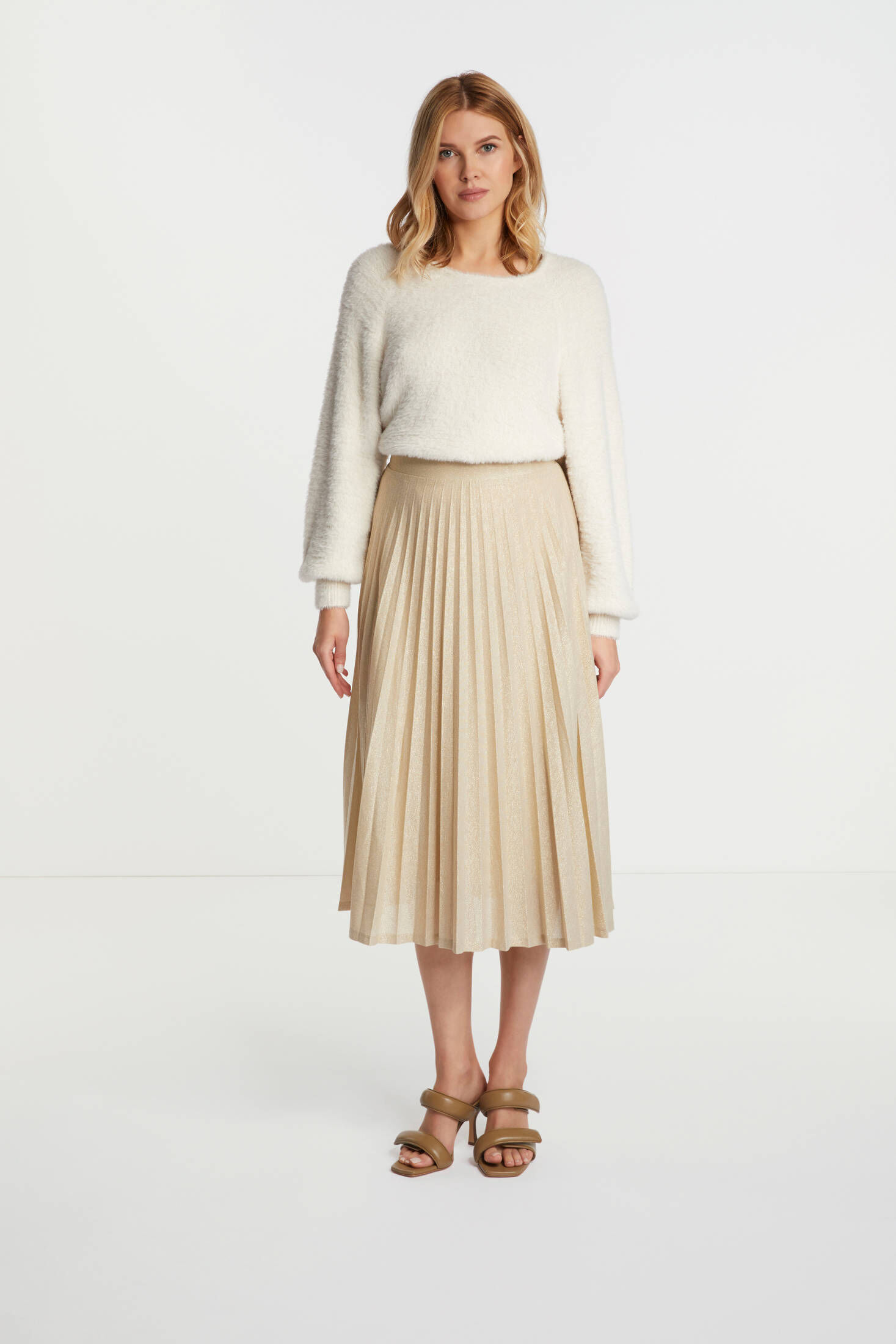 Rich & Royal| Damen Plisseerock LUREX