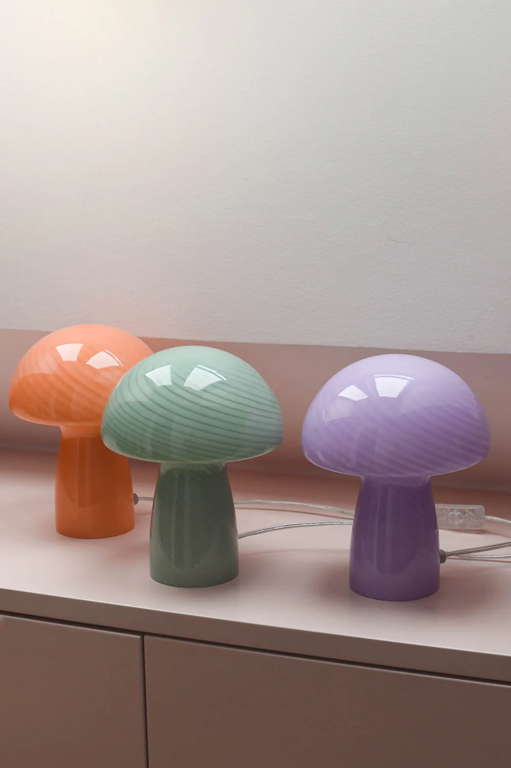 Bahne Interior  Mushroom bordlampe, orange - H23 cm.