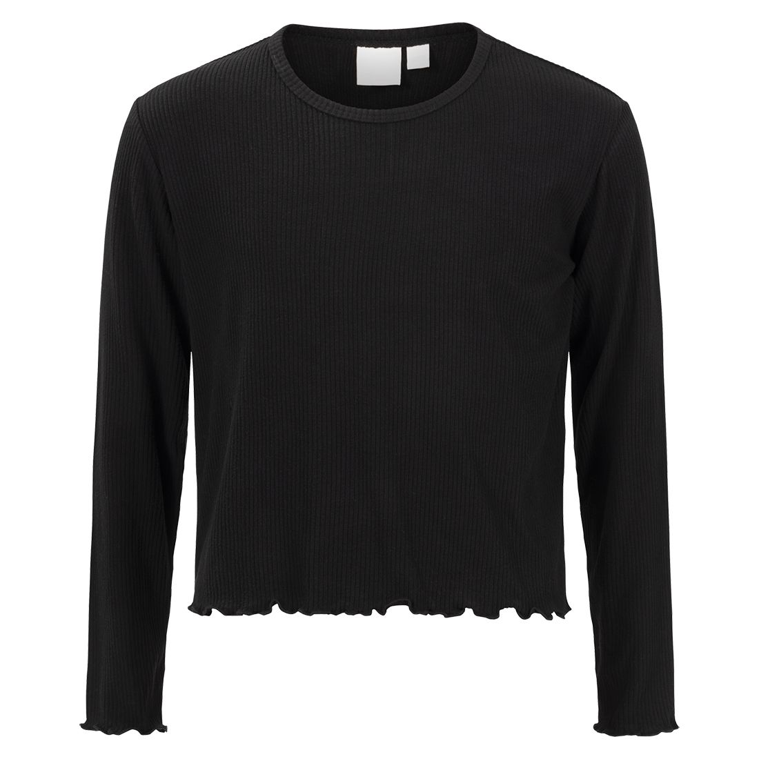 Ribbestrikket genser cropped Mira