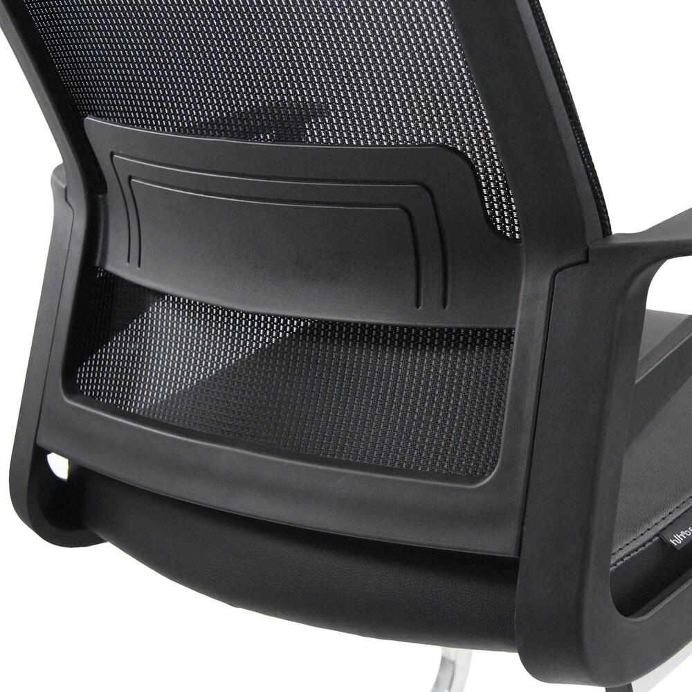 Freischwinger INVENTOR V PRO Kunstleder/Netzstoff mit Armlehnen hjh OFFICE
