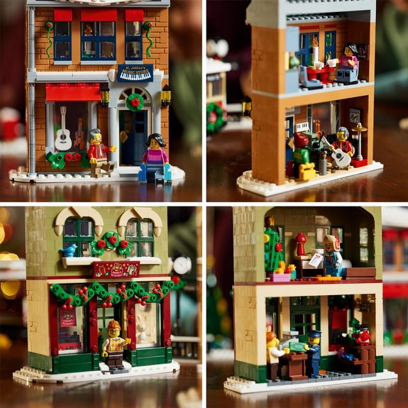 La grande rue décorée pour les fêtes Lego ICONS 10308