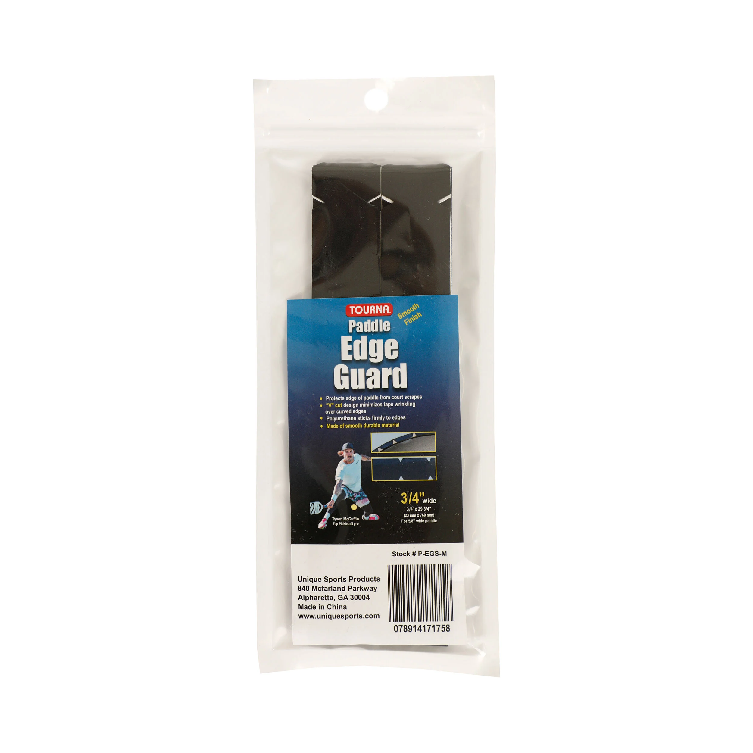 Tourna Padel Edge Guard 16mm Bande De Protection Pour Cadre Pickleball - Noir