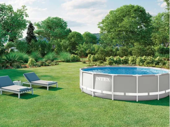 Piscine tubulaire Prism Frame ronde 4,57 x 1,07 m - Intex
