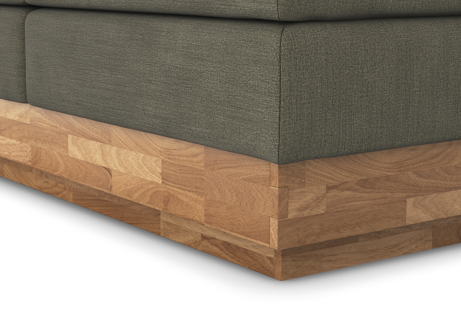 VALMONDO Boxspringbett IMOLA III 180 x 200 cm grün/ braun