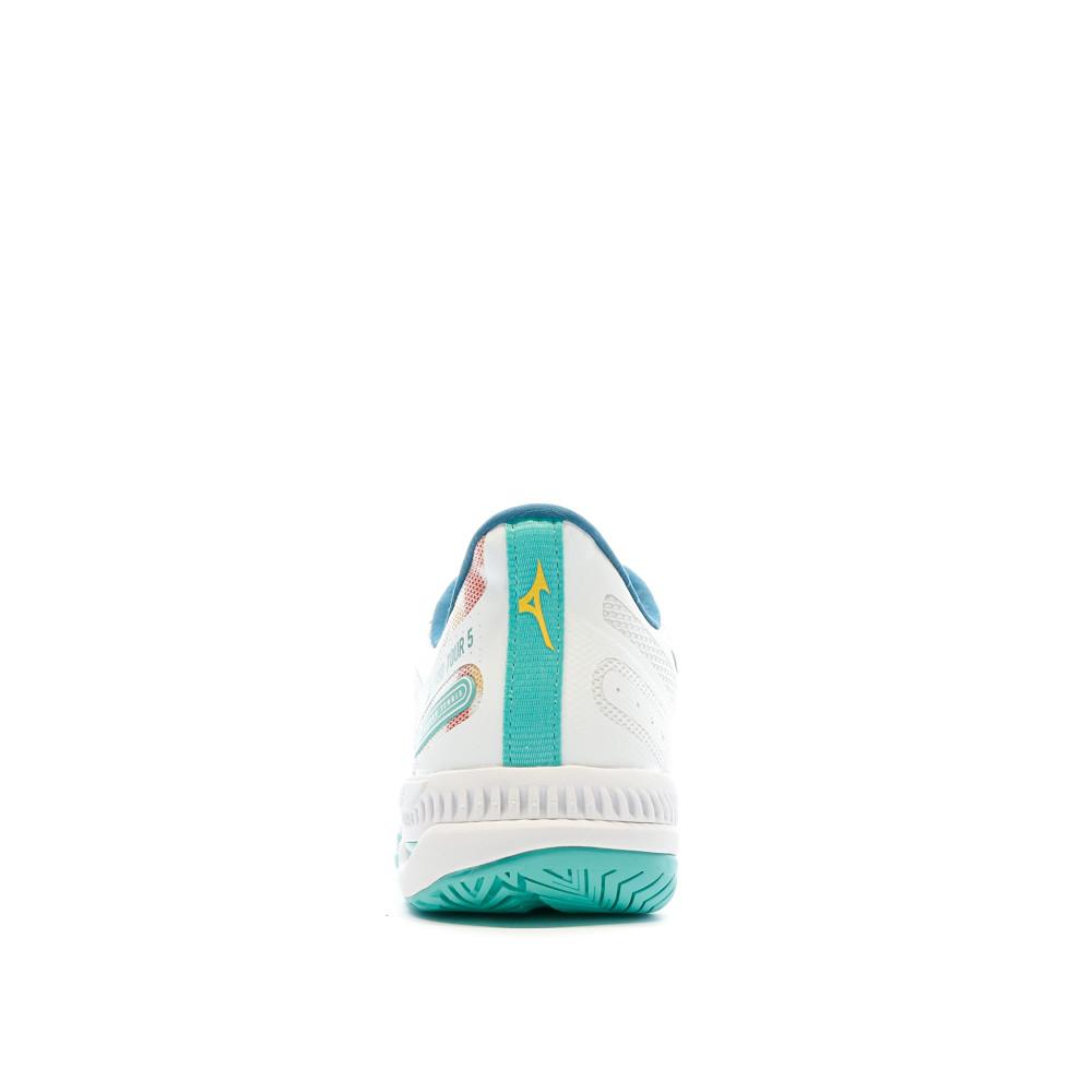 Mizuno Chaussures de Tennis Blanches/Bleu Femme Mizuno Exceed Tour