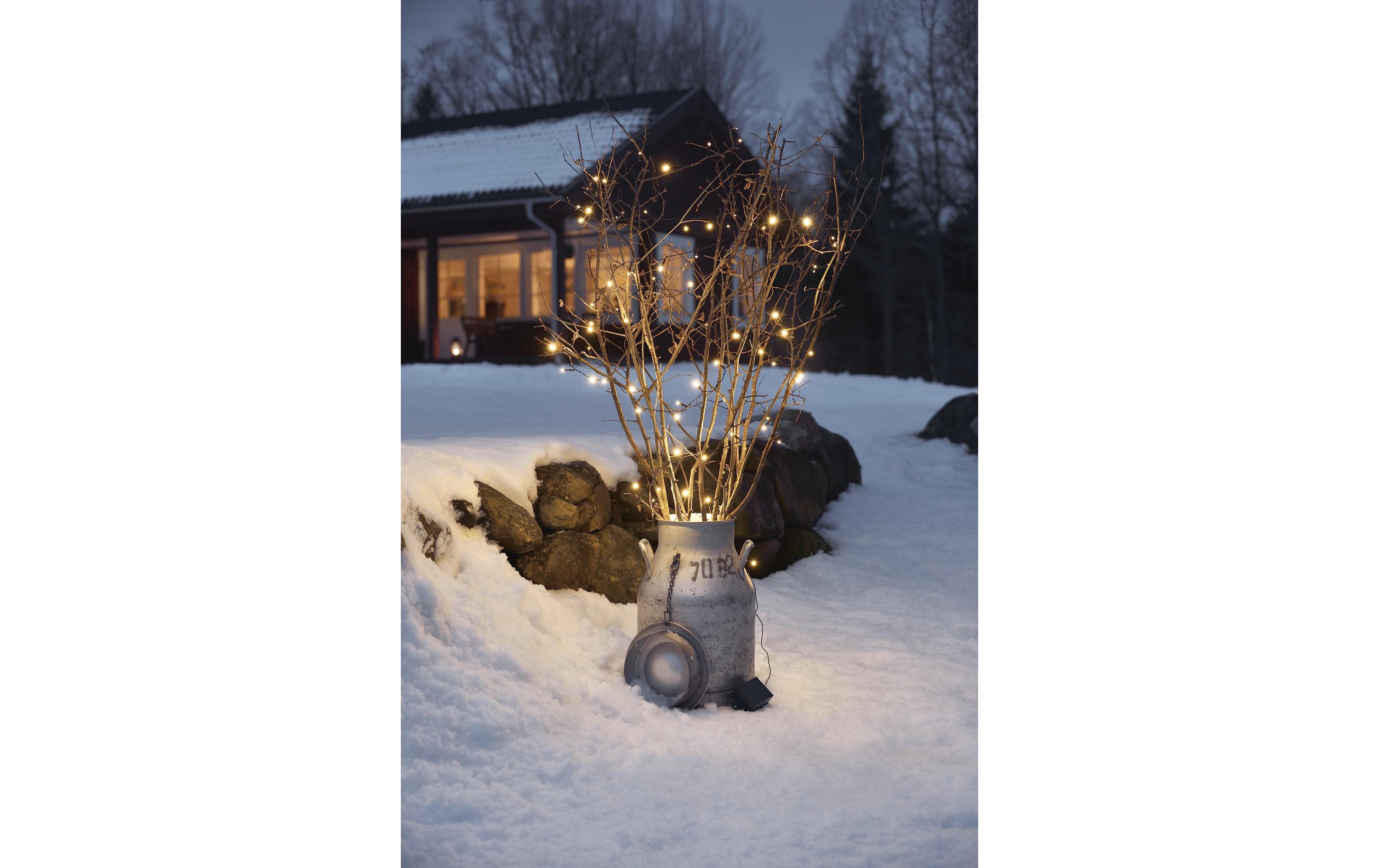 LED-Lichterkette LK Batterie, 80 LED, 7.9 m, OutdoorLED Lichterkette mit Lichtsensor
