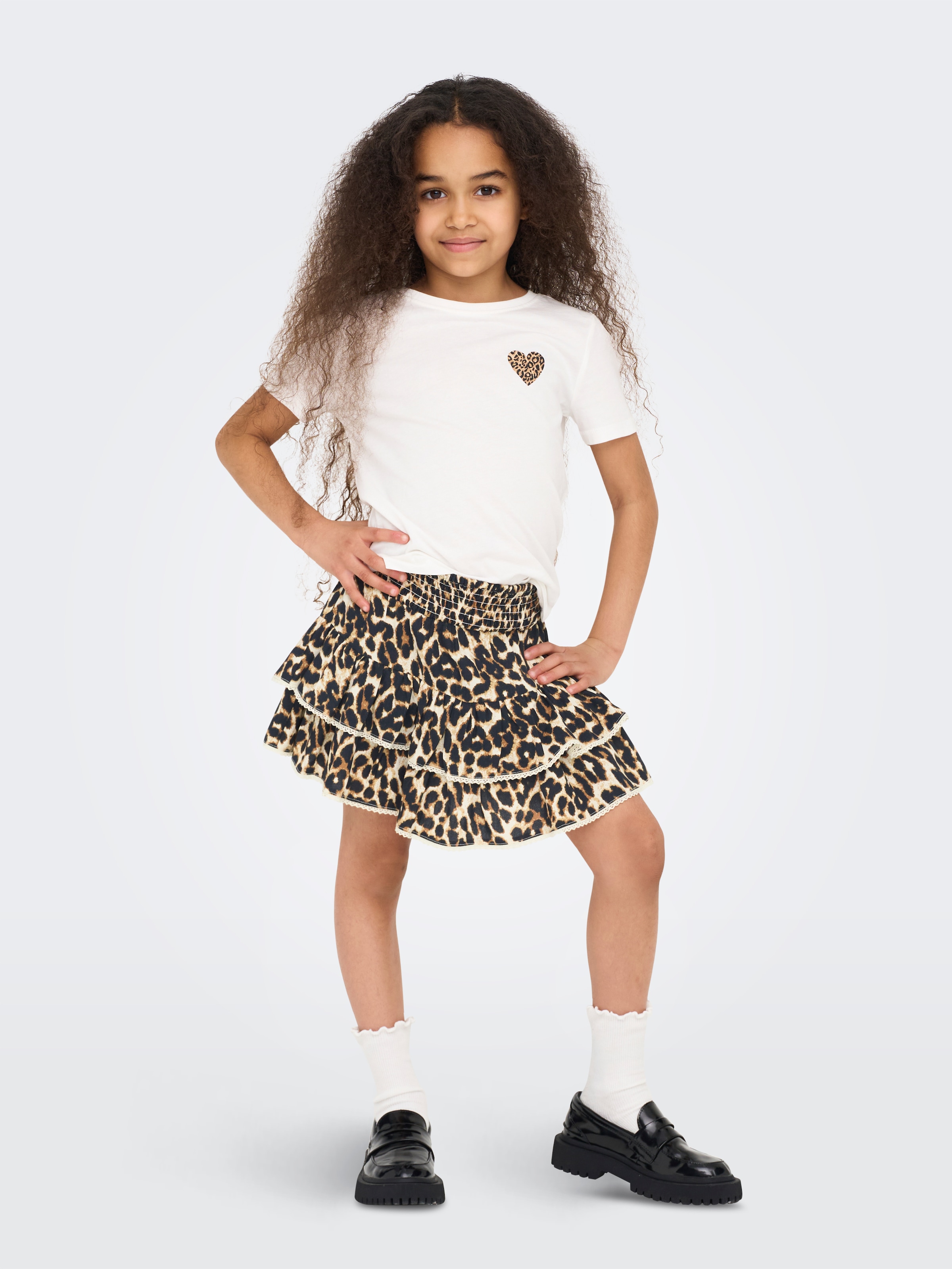 KIDS ONLY Sommerrock »KOGGLOW LIFE TAPED EDGE SKORT AOP WVN«, 1 Stk. mit tollen Volants mit dezenter Spitzenkante