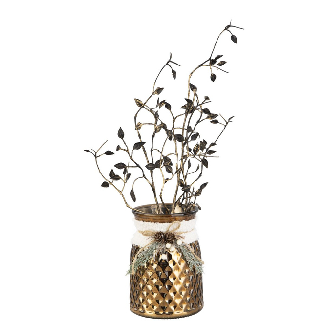 Vase - Hirschkopf - gold - ca. 12 x 16 cm