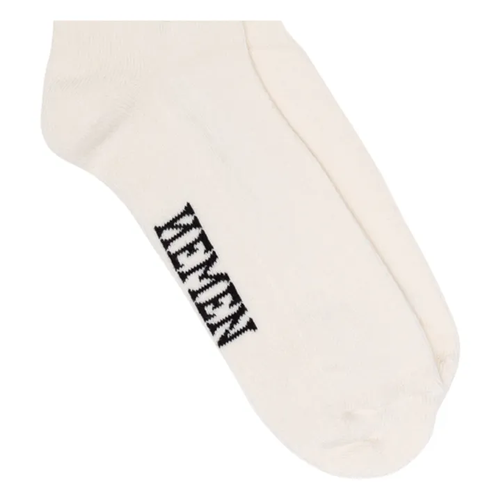 Hemen Biarritz Lot de 2 Chaussettes Coton Bio | Blanc
