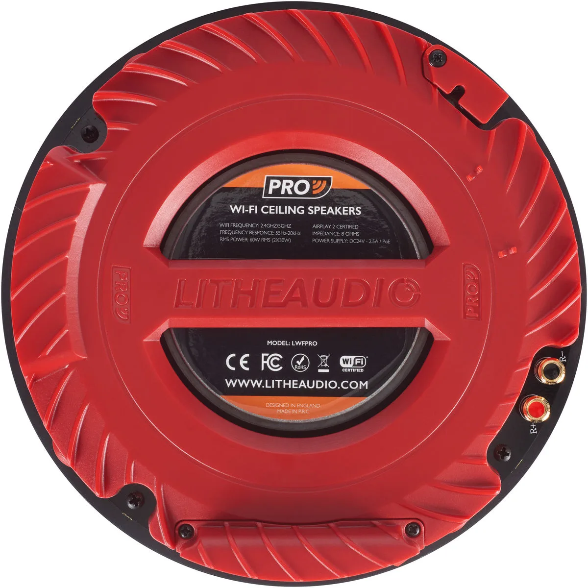 Lithe Audio Pro IP44 Wifi Ceiling Speaker Enceintes encastrables Bluetooth