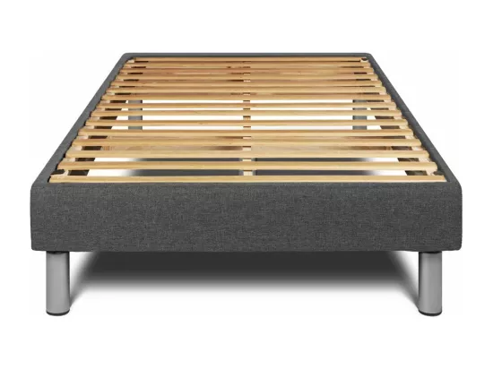 Ensemble VITALMEMO ONE 90 x 200 cm sommier Kit gris