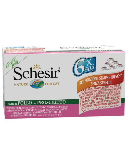 Schesir Kat Mp Blik Gelei 6x50 g - Kattenvoer