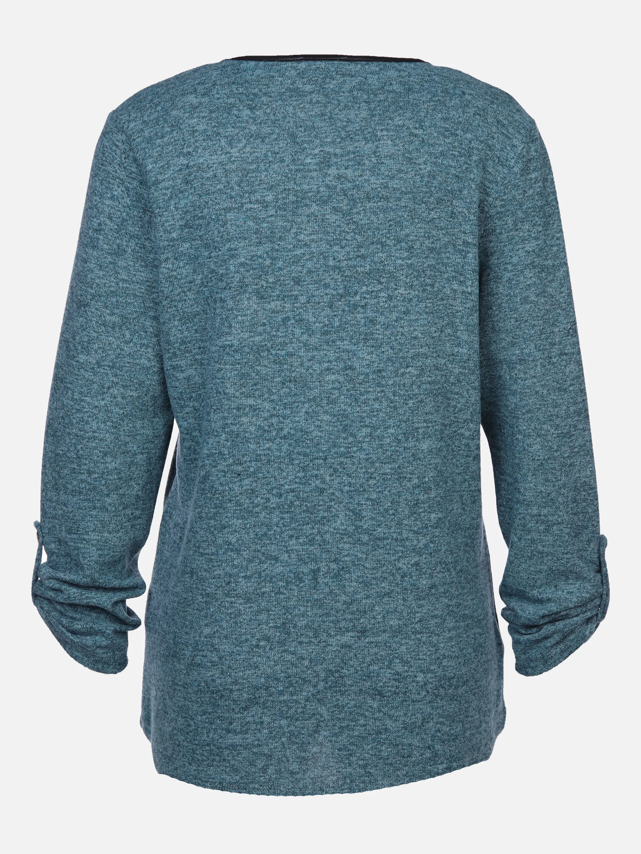Damen Flauschshirt mit Reißverschluss-Detail