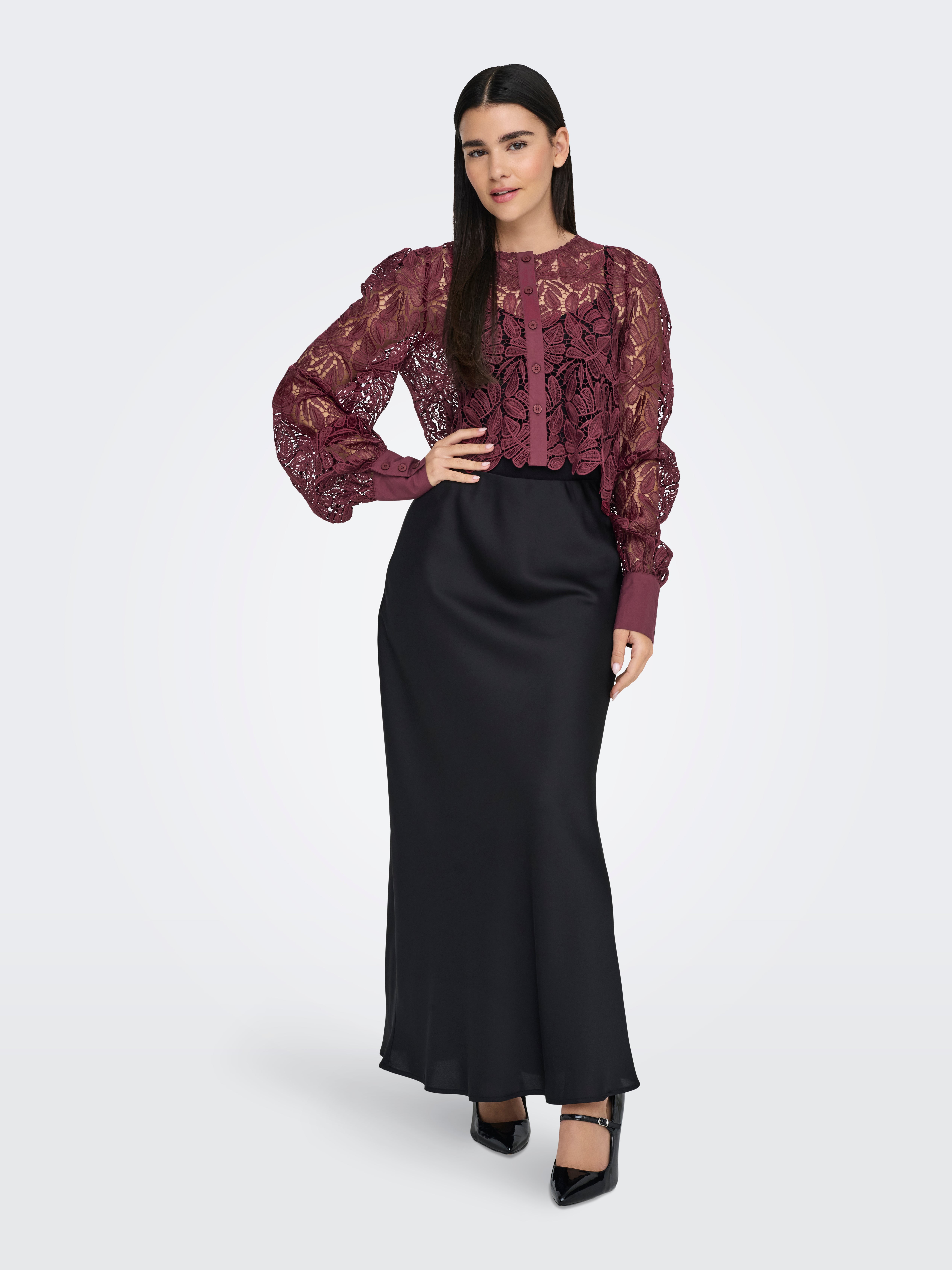 ONLELLA Hemd Burgundy