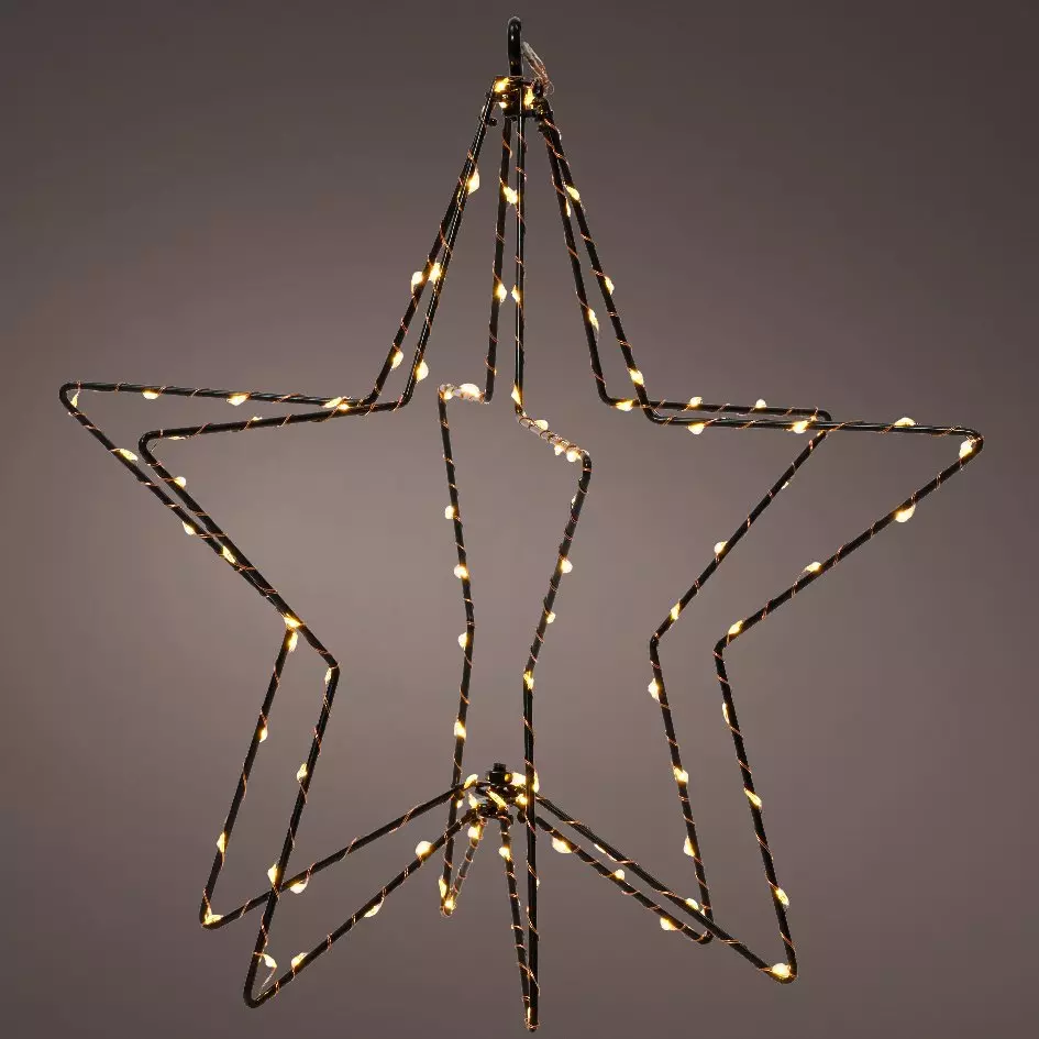 Etoile lumineuse 3D - 150 LED (H56 cm) Blanc chaud