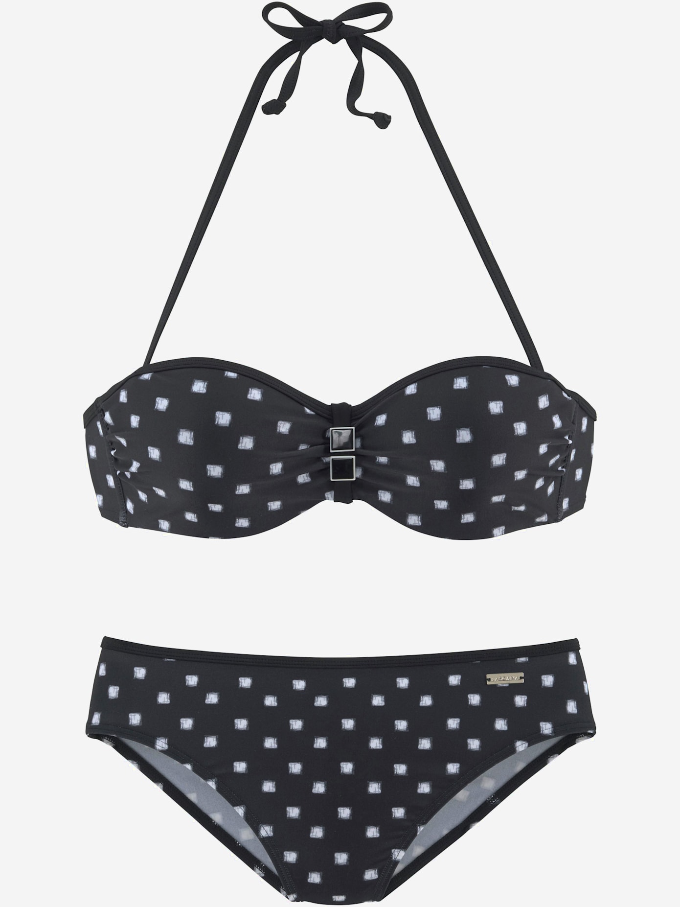 Maillot de bain bandeau à armatures design tendance