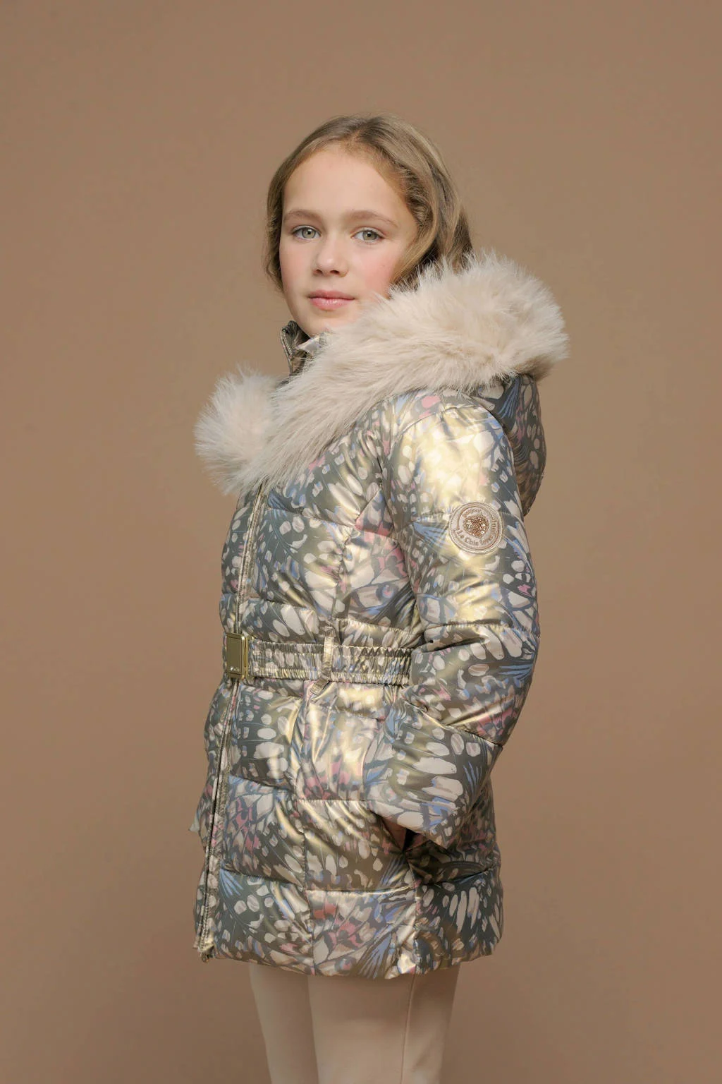 Le Chic gewatteerde jas beige