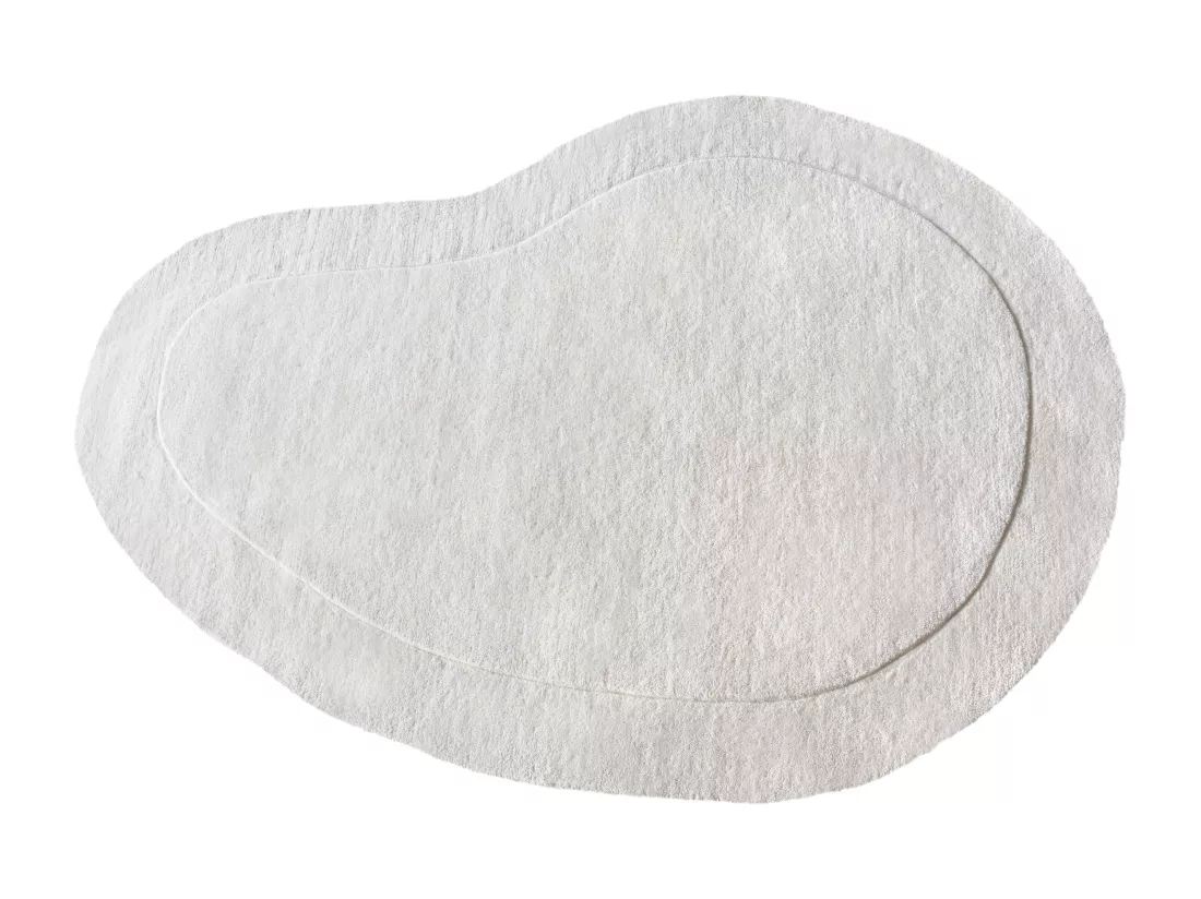 Tapis organique 100% laine fait à la main - 200 x 300 cm - 2200g/m2 - Crème - WILLOW