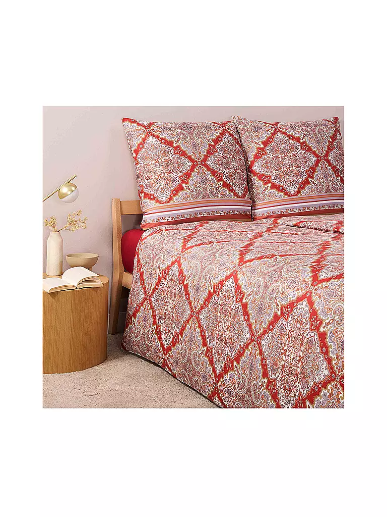 BASSETTI Satin Bettwäsche MARECHIARO 70x90cm/140x200cm Rot rot