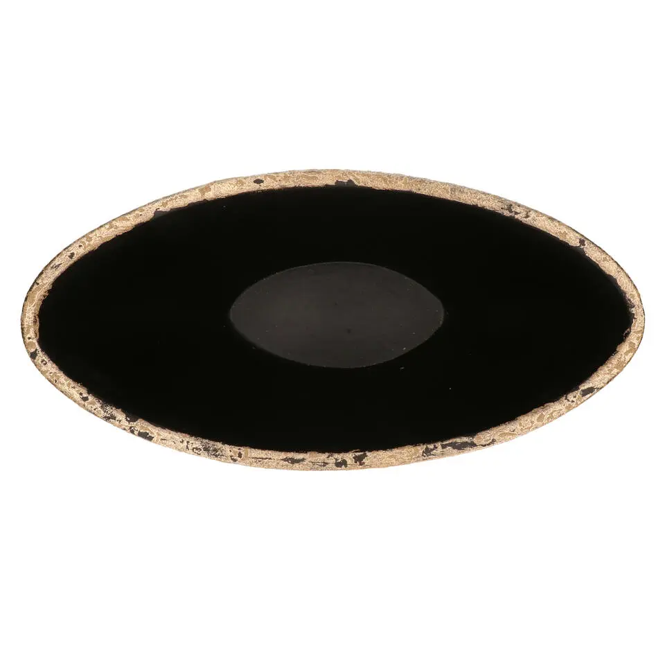 Mica Decorations Bloempot - goudkleurig - ovale schaal - 40 x 26 cm
