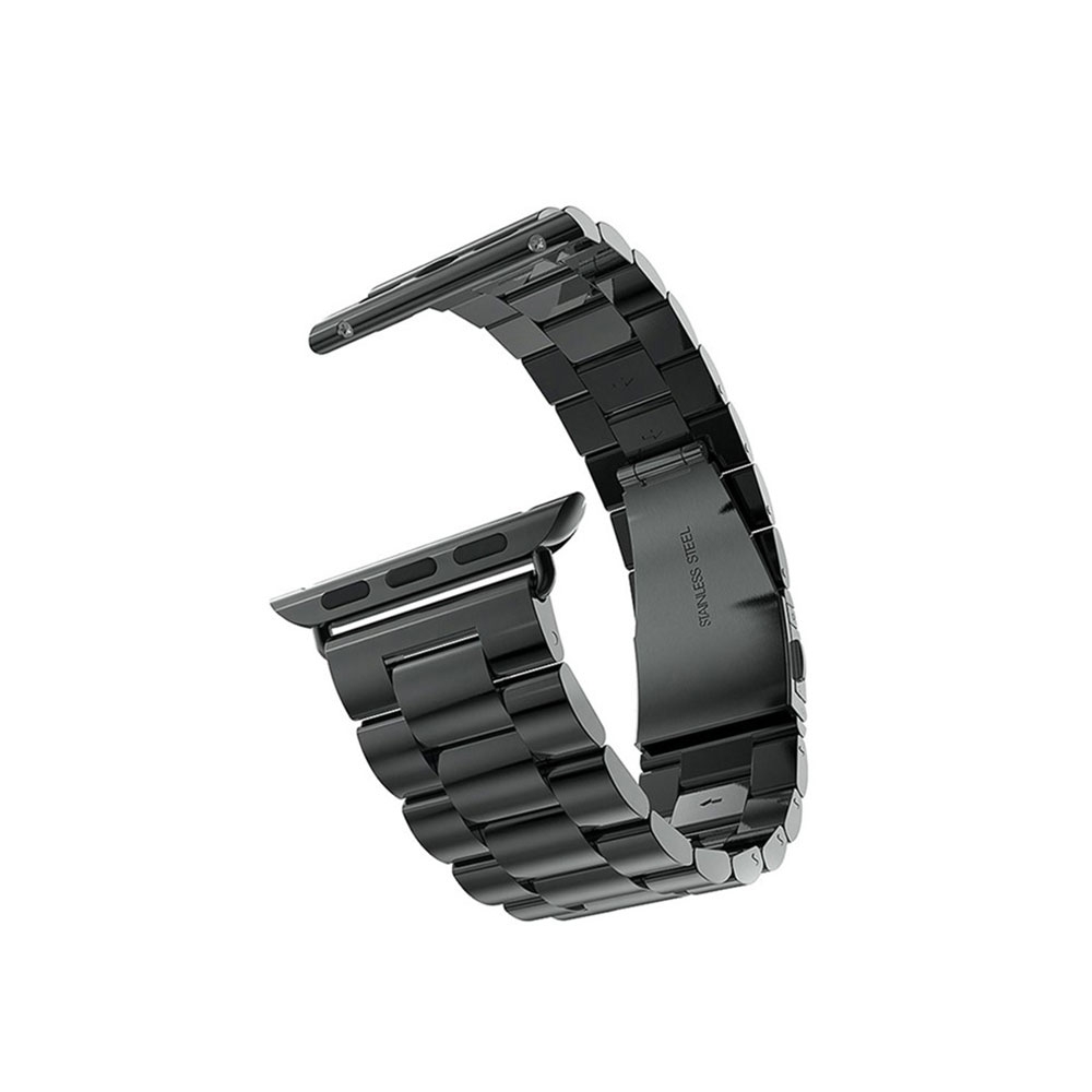 Apple Watch (42/41/40/38 mm) Klassisches Edelstahl Armband - Schwarz