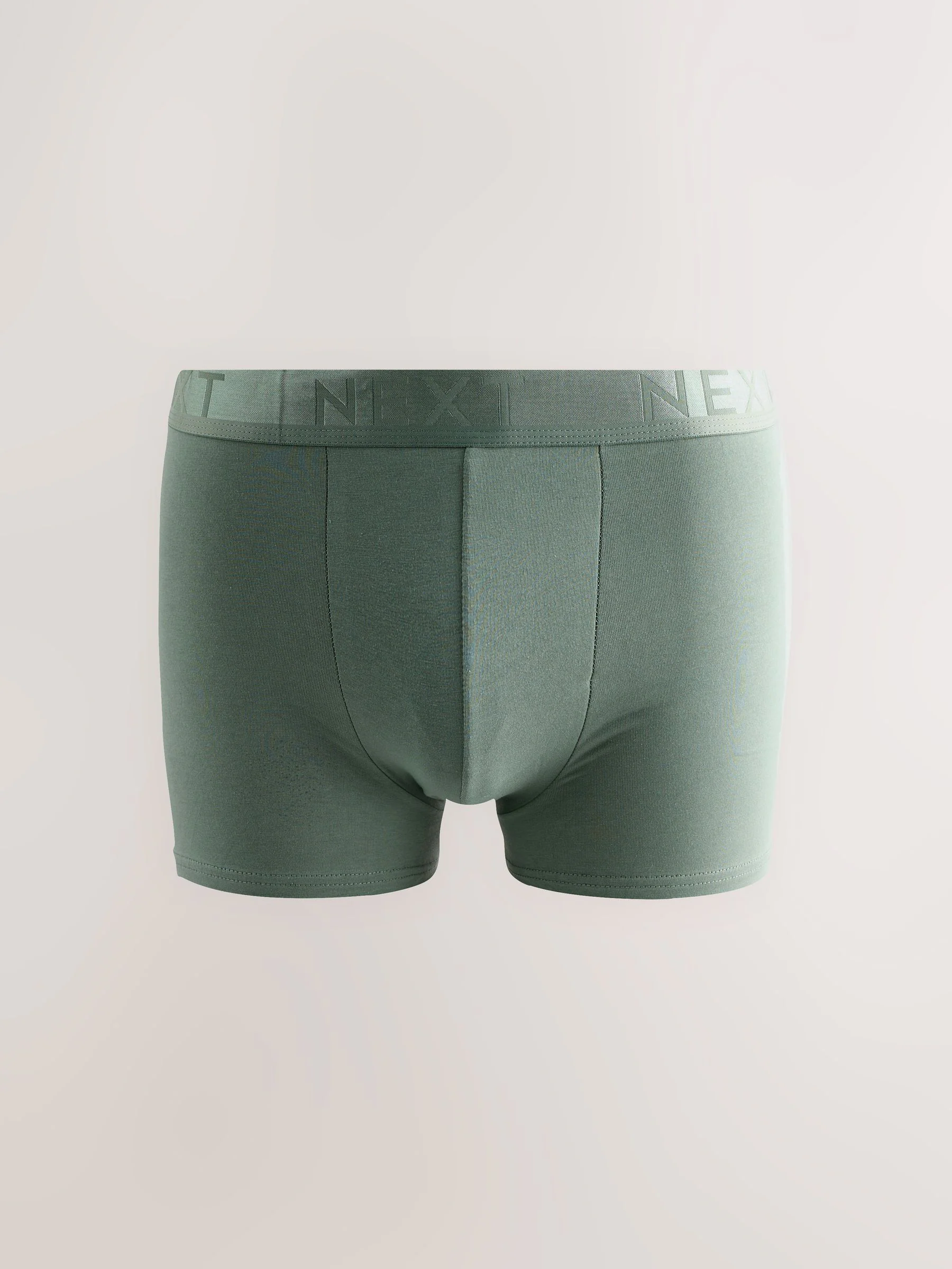 Blauw/groen/grijs - Katoenrijke trunk boxershorts verpakking van 10
