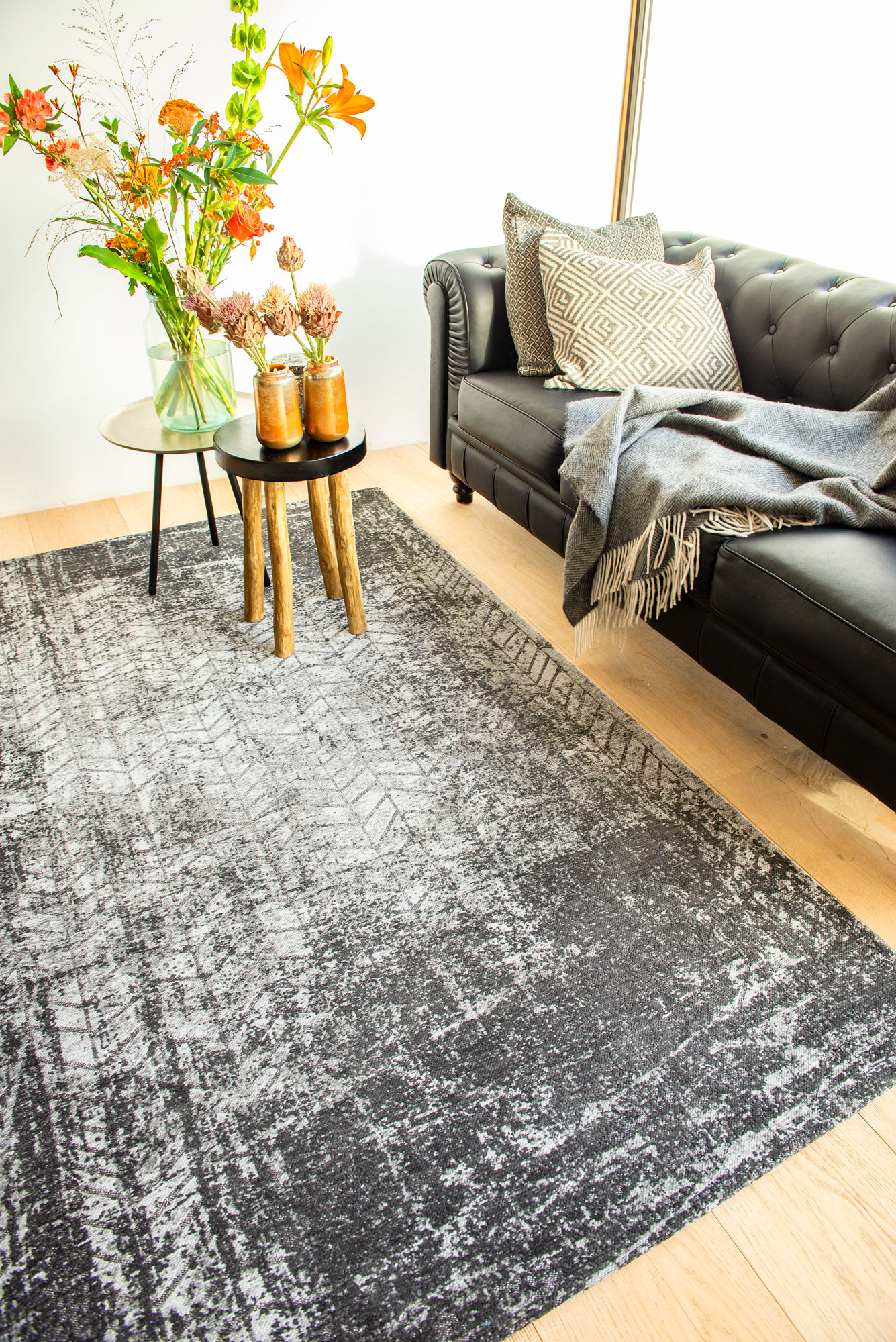 Ecorugs vloerkleed Jacob's Ladder zwart 240x340 cm