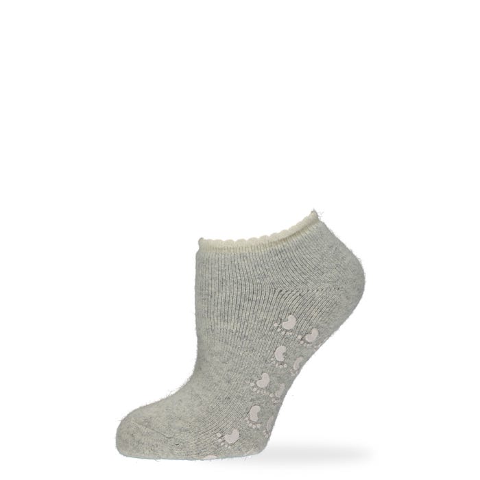 inSua-soft wool effen antislip home socks