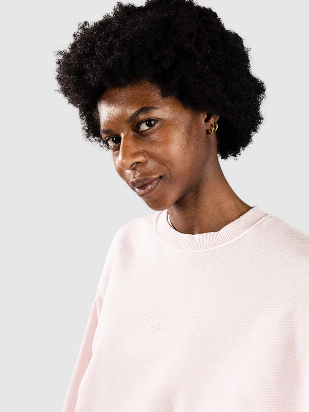 Carhartt WIP Benton Sweater air pink/garment dyed