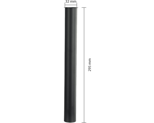 Dompelbuis voor wastafel 295 x 32 mm zwart mat 30.415.68