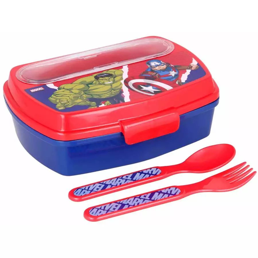 Stor Lunchset Avengers Comic Heroes 3er Set blau-rot