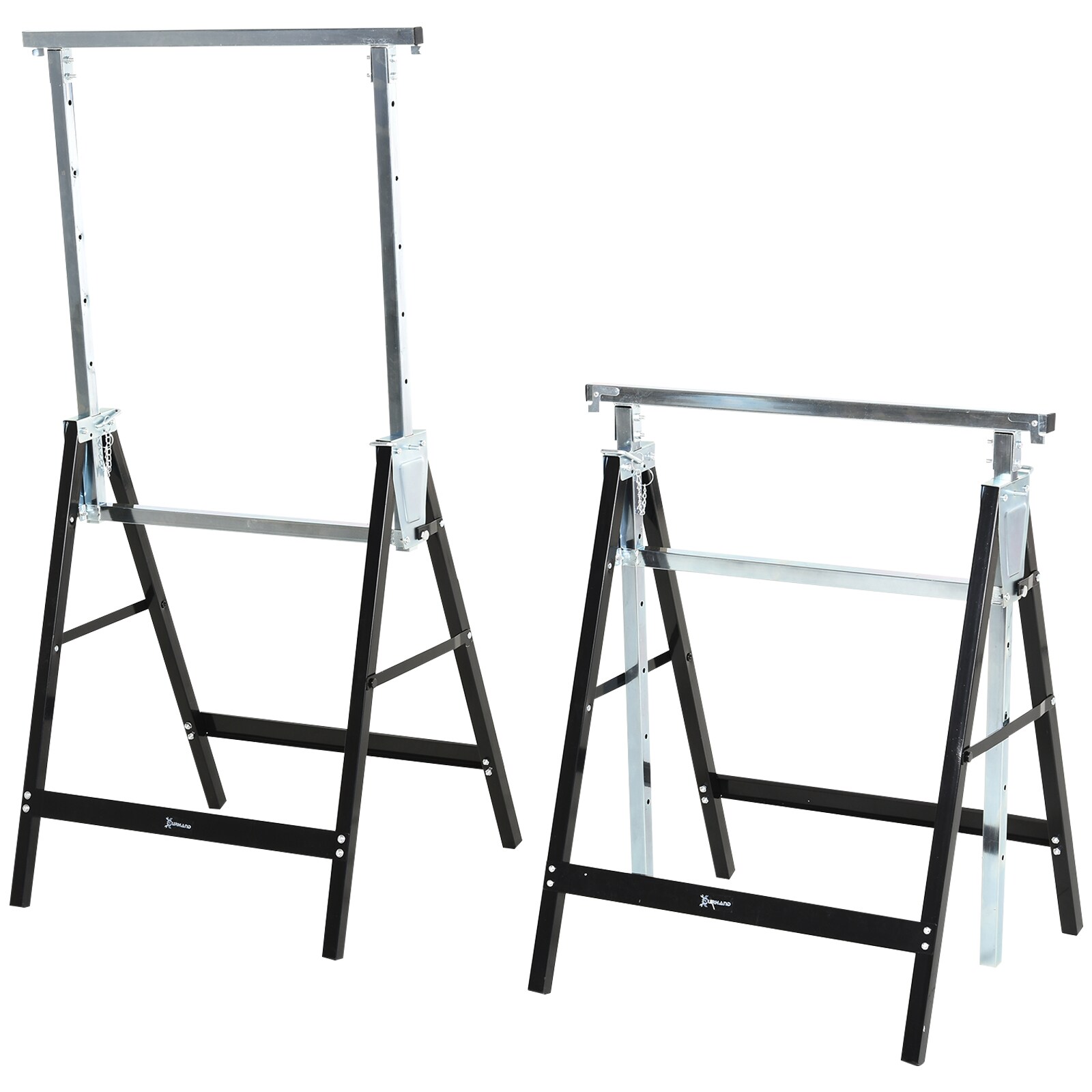 DURHAND Sägebock höhenverstellbar schwarz 68 x 56 x 80-130 cm (BxTxH)