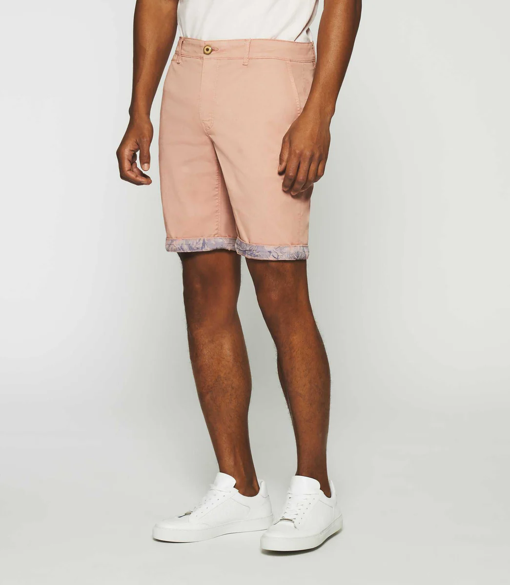 Bermuda en coton stretch rose