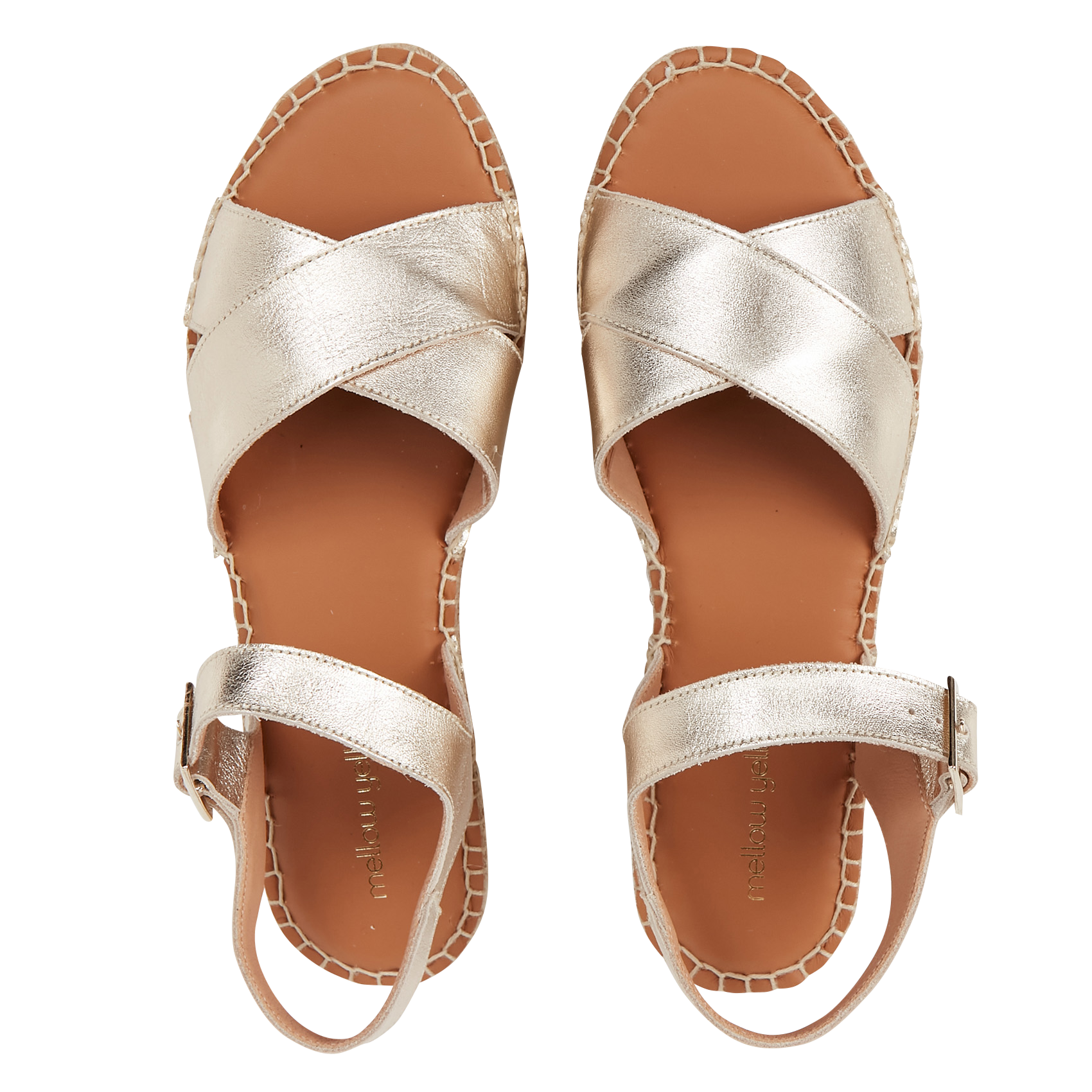 PIO - Espadrilles plates en cuir | Doré