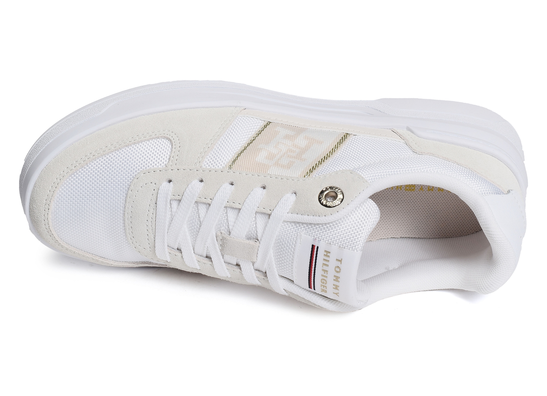 Basket sneaker with webbing 6950 blanc